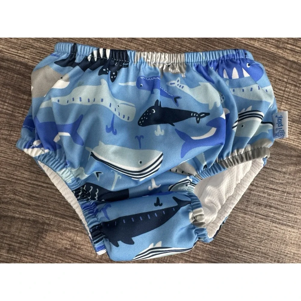 I Play Swim Diapers Ocean Sea Animals Print‎ UPF 50+ Size 24 Months Lot of 2